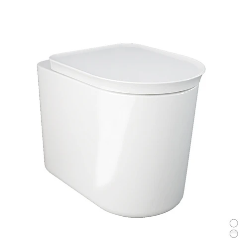 Vaso filo muro valet rimless bianco opaco