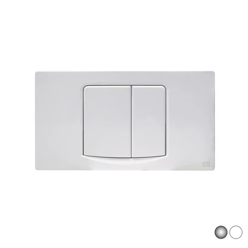 Placca piatta 2 tasti smile per cassetta incasso fusion cromo