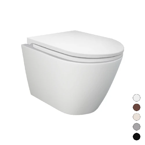 Vaso sospeso feeling rimless fissaggio nascosto nero opaco matt