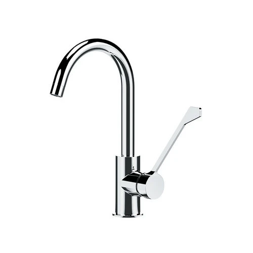 Miscelatore monocomando lavello con canna alta ad u leva clinica cromo