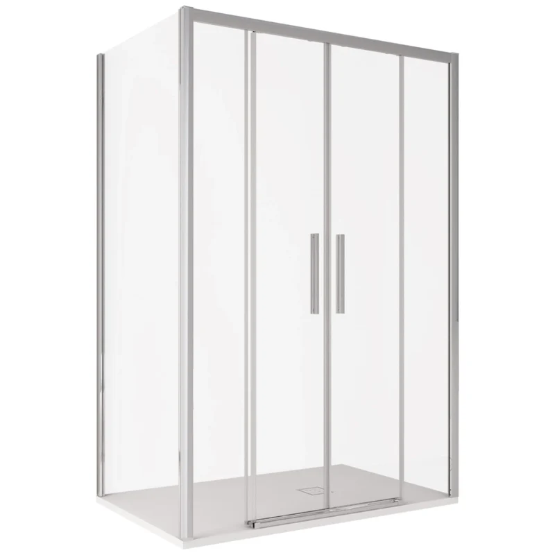 Box doccia due lati scorrevole lagoa duo ingresso centrale 6mm anticalcare, misura 80x140