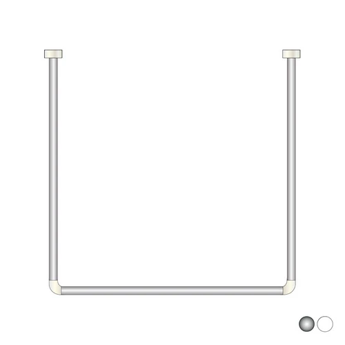 Bastone universale reggitenda cromo alluminio