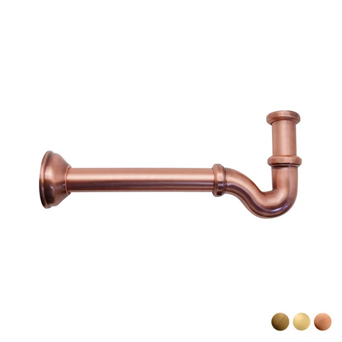 Sifone a s tappo laterale senza piletta 1 1/4 1 1/4 dorato