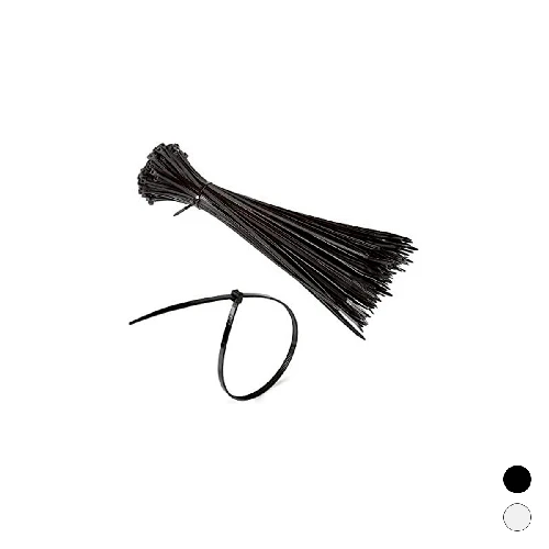 100 pz fascette di cablaggio in nylon nera 2 5 x 200 mm