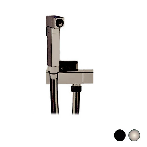 Set con idroscopino flessibile supporto quadro ottone nero opaco