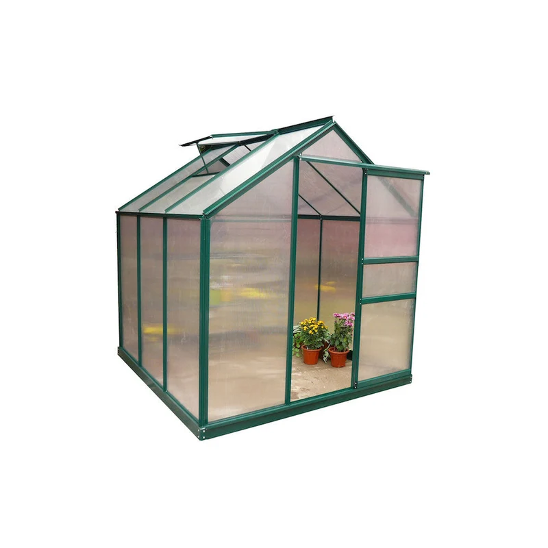 Serra da Giardino in Alluminio e Policarbonato con Finestra H201x190x192cm Taddei Flora M