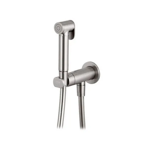 Set miscelatore con doccetta shut-off tondo nero opaco