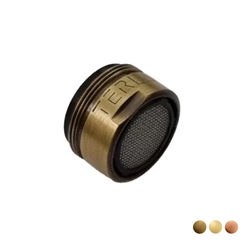 Aeratore in ottone con filtro maschio 24x1 m 24x1 ramato