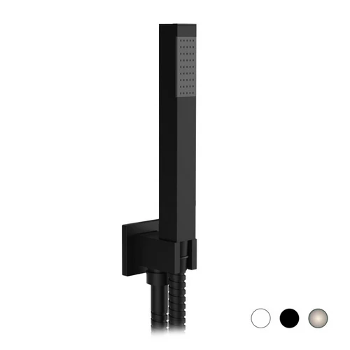 Kit doccetta minimale quadra nero opaco