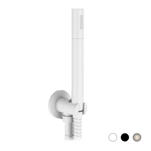 Kit doccetta minimale tonda bianco opaco