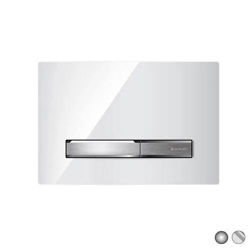 Placca di copertura 2 tasti sigma 50 new geberit cromo luc. tasti cromati
