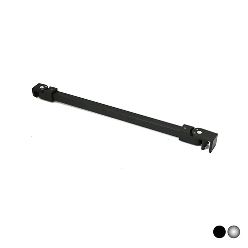 Braccio per walk in quadro 2 teste snodabili cm 120 argento lucido