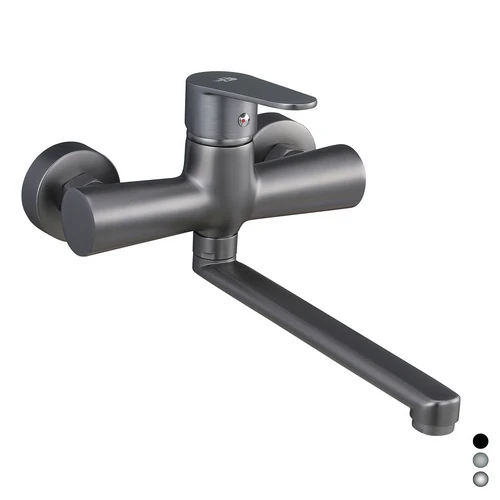 Miscelatore monocomando lavello a muro serie lizzy cromo
