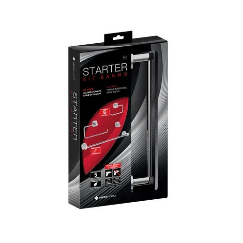 Set accessori bagno starter 4 pz cromo