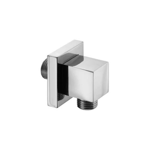 Presa d acqua quadra in ottone con rosone 1/2 mx1/2 m cromo