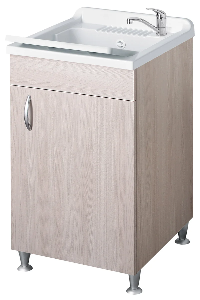Mobile Lavatoio in Nobilato 45x50x85 cm 1 Anta Forlani Eco Olmo