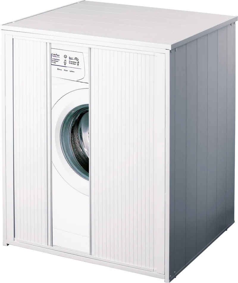 Coprilavatrice da Esterno in PVC 71x94x76,3 cm con Serranda Forlani XXL Bianco