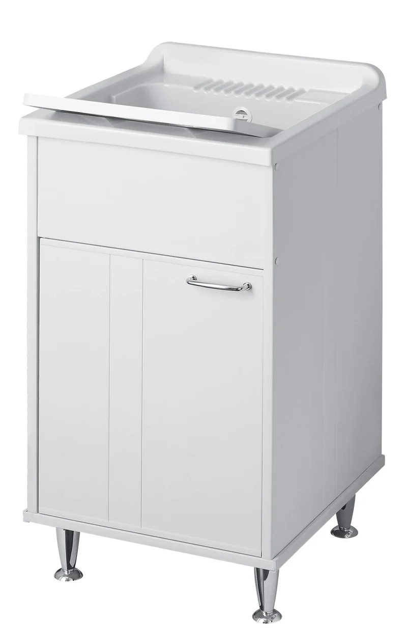 Mobile Lavatoio in PVC 45x50x85cm 1 Anta Forlani Neat Bianco