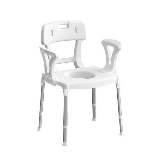 Sedia comoda con braccioli e schienale bianco