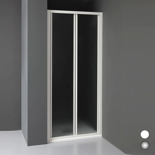 Porta doccia a libro fast 2000 cristallo cm 72-76 profilo cro/vetr. trasp