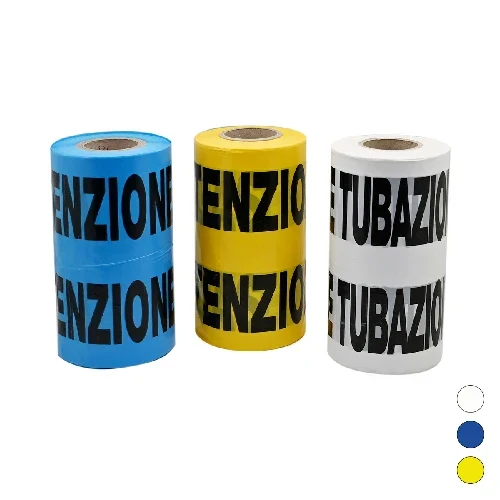 Nastro avvertitore bianco tubo fognatura 200 mt