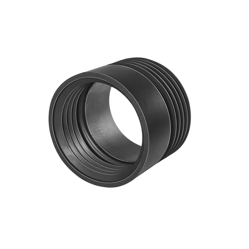 Prolunga wc diritta in gomma nera d. est. 115 mm int. 95 mm