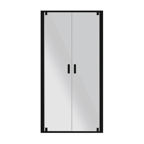Porta doccia saloon in cristallo velvet cm110 p. nero op- v. trasp.