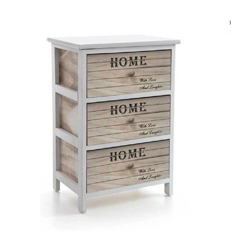 Cassettiera 3 Cassetti In Legno Decorata Home 40x