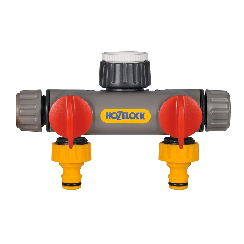Hozelock Connettore Rubinetto 2 Vie per Irrigazione Giardino