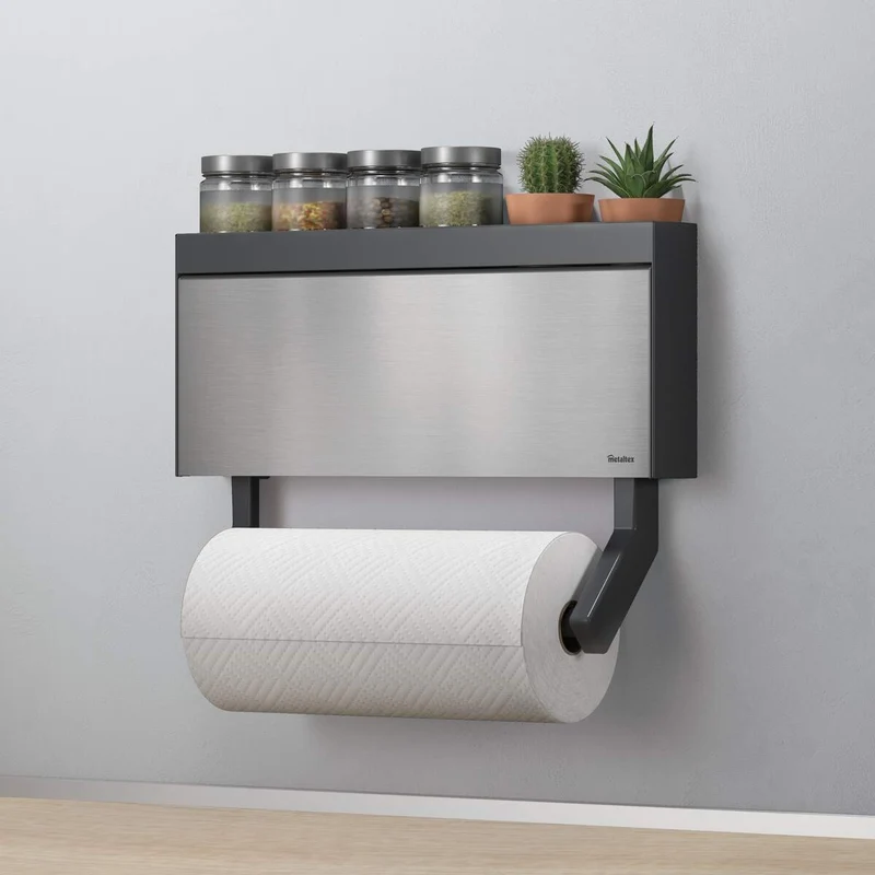 Metaltex Tango Inox Dispenser porta rotoli 3 in 1