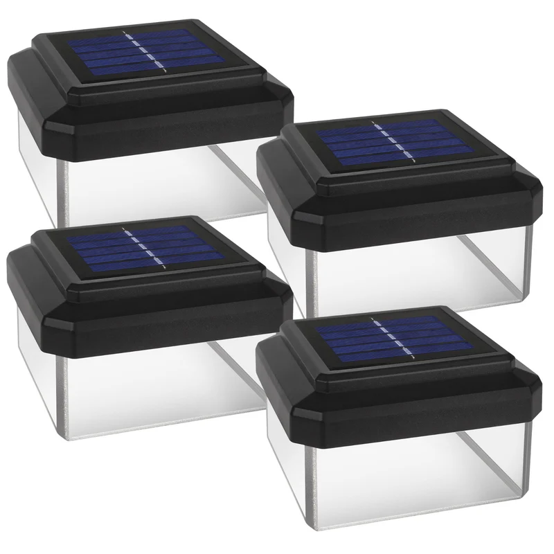 GreenBlue luce solare LED da palo, 60x60mm, tettuccio a busta, GB126, 4 pezzi