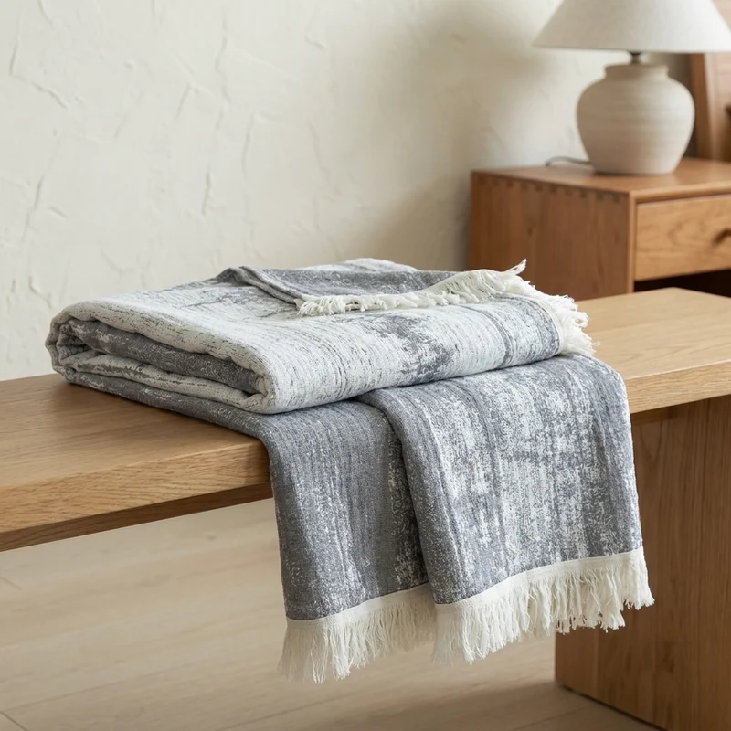 BRUSHREST – Abstract Ink Blanket for Effortless Home Comfort