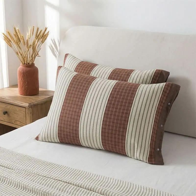 CHECKBELLE – Striped Pillowcases for Graceful Bed Styling