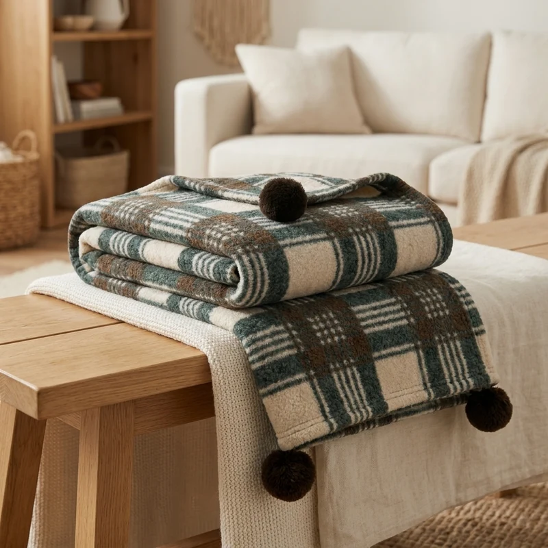 NORDICCOZY – Plaid Blanket for Inviting Home Comfort