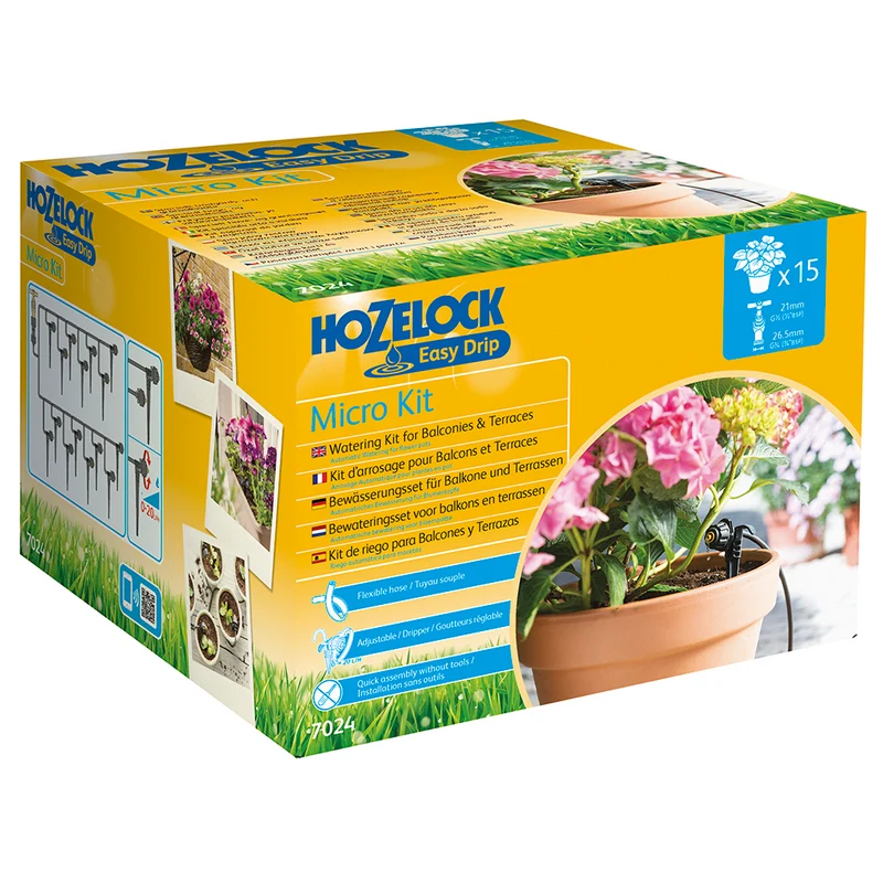 Hozelock Kit Mico Di Irrigazione Completo Per Un Massimo di 15 Piante