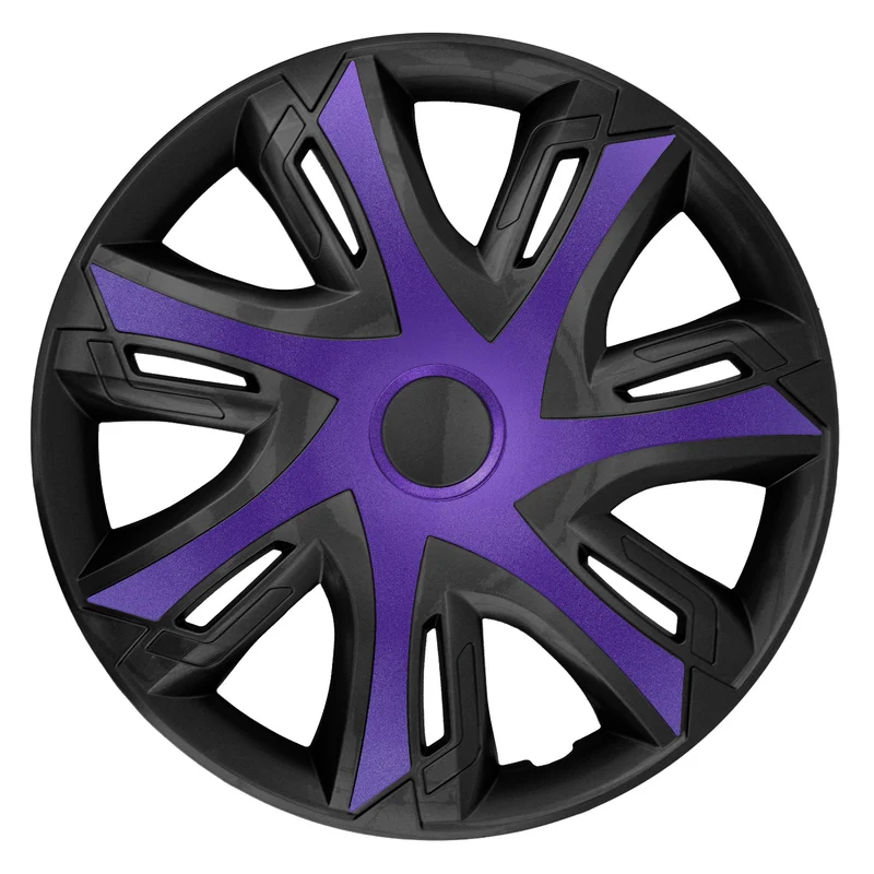 NRM N-Power Copricerchi 15'' bicolore viola/nero Coprimozzi 4 pz.
