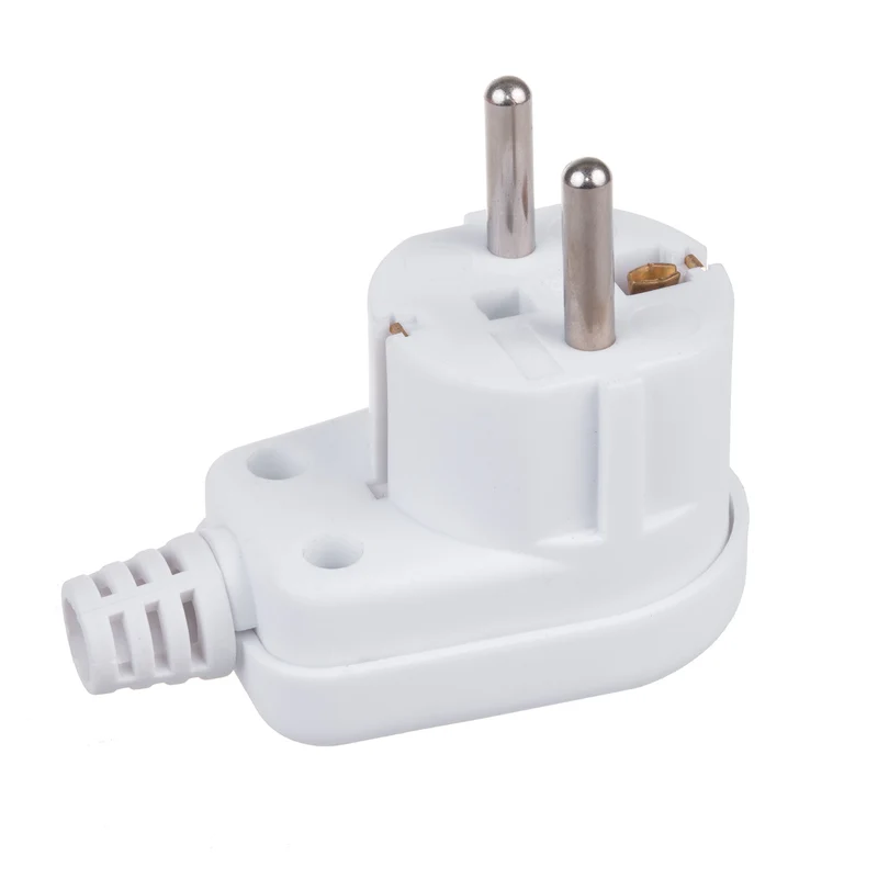 Maclean MCE330 Spina con corrente Spina angolare Unischuko 16A 250V con messa a terra Plastica Bianco