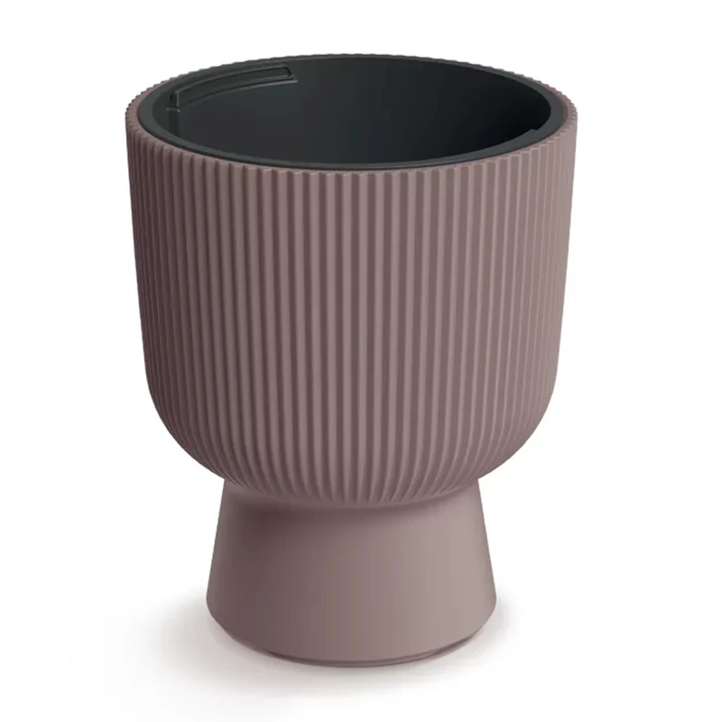 Prosperplast Milly vaso da fiori di design Design moderno a cilindro con inserto per piante, per uso interno ed esterno, resistente al gelo, al calore e ai raggi UV Marsala, ⌀ 239 mm