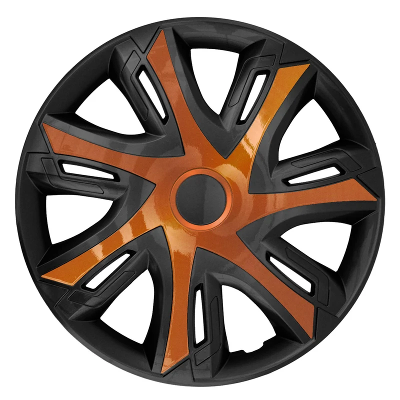 NRM N-Power Copricerchi 15'' Coprimozzi bicolore rame/nero Set completi da 4 elementi