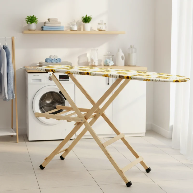 Asse da stiro legno naturale in faggio – 92×35×141,5 cm