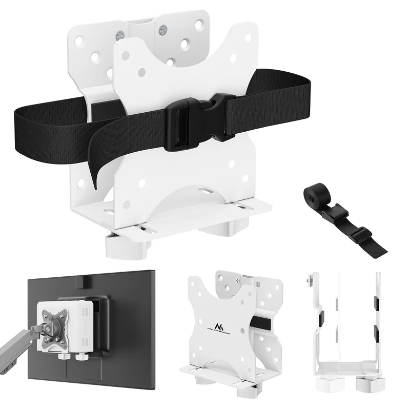 Supporto per computer Maclean mini, gamma 17-70 mm, compatibile VESA, carico massimo 5 kg, bianco, MC-115 W