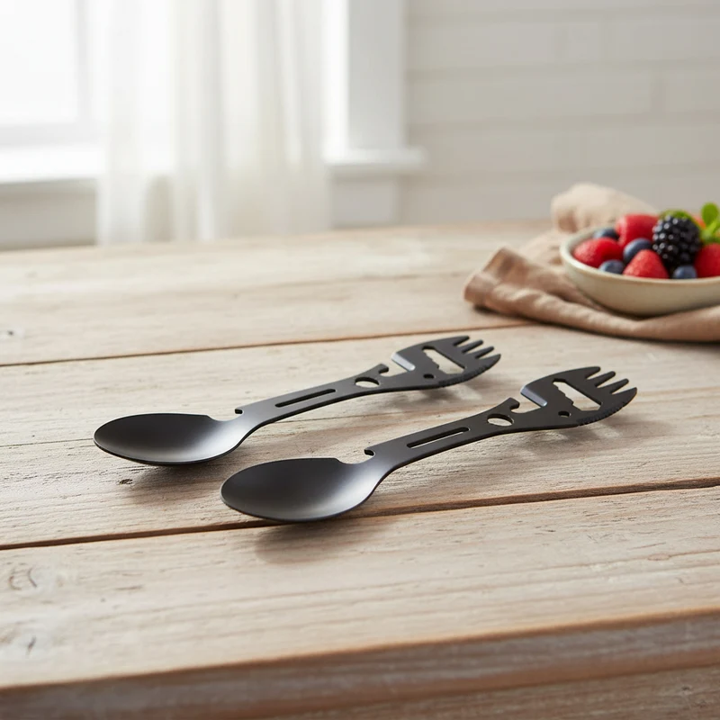 TRAILSYNC – Multifunction Camping Spork Tool for Outdoor Dining