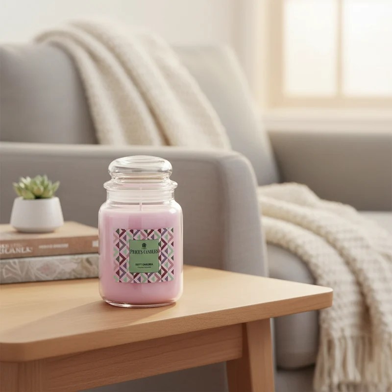 Price’s Candles Soft Sakura – Candela Profumata in Giara Grande 560 g
