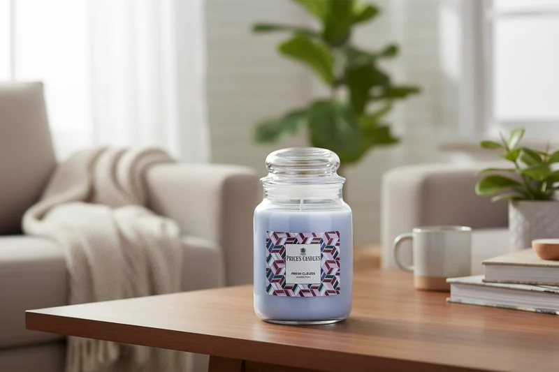 Price’s Candles Fresh Clouds – Candela Profumata in Giara Grande 560 g