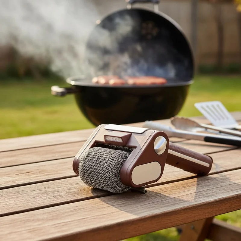 GRATECHARGE – Electric BBQ Brush with Stainless Cleaning Roller