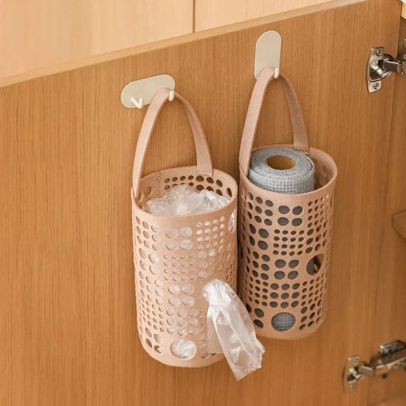 WALLSTOR – Cylindrical wall-mounted storage bag for space-saving home organization