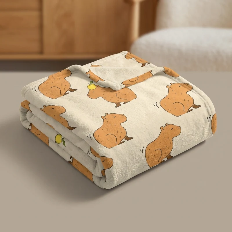 CAPYCHARM – Capybara Blanket for Playful Home Comfort