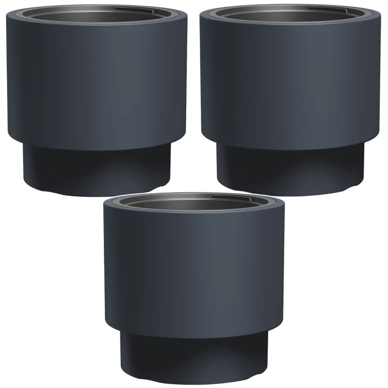 Vaso da fiori antigelo HEOS, antracite, capacità 40L, con inserto da 20L, DBHEN400-S433, 3 pezzi