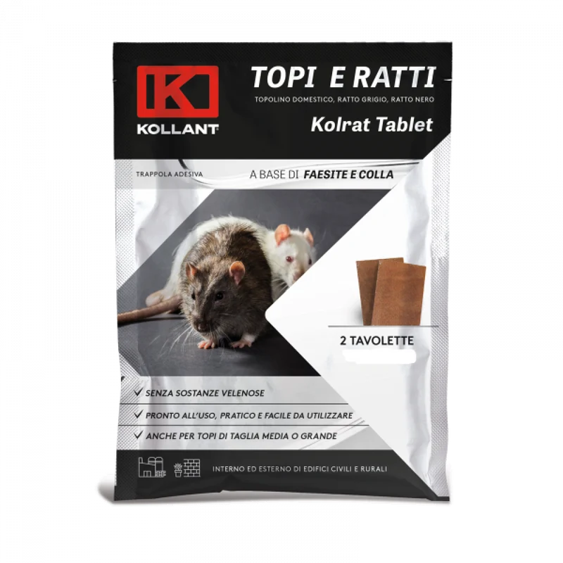 Trappola adesiva per topi e ratti - a base di faesite e colla
