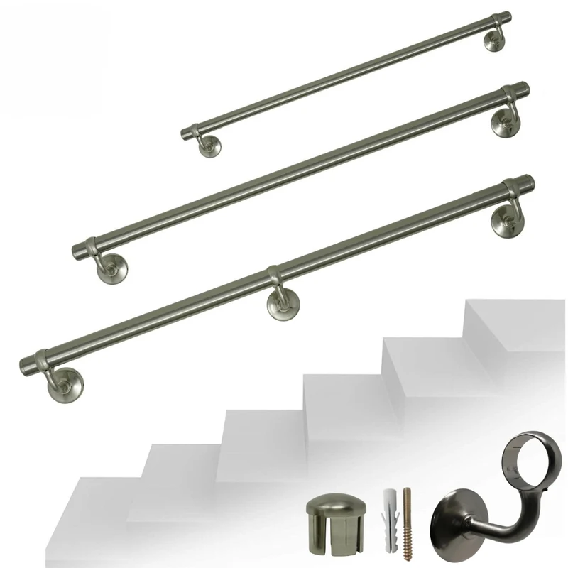 Corrimano scala interna in Acciaio Inox Satinato D.32 con sup 525